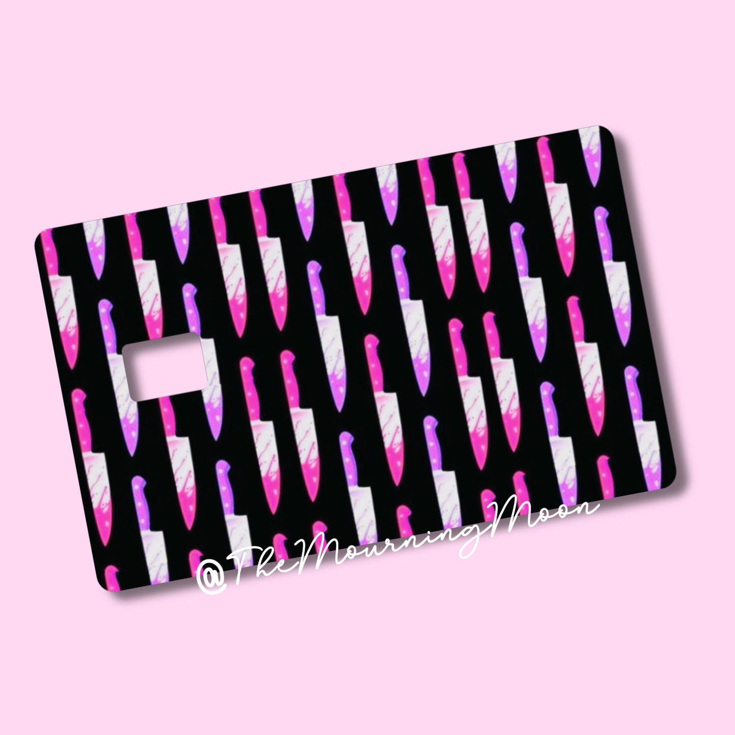 Pastel knife credit card skin