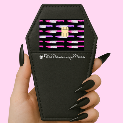 Pastel knife credit card skin