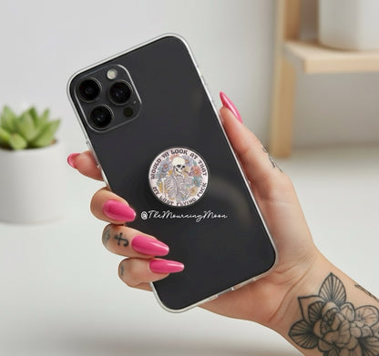 There it goes, my last flying fuck skeleton glass dome phone grip