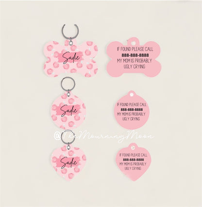 Peaches pet ID tag
