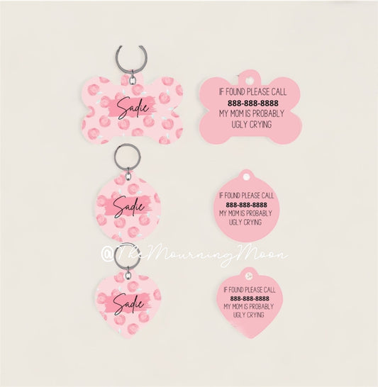 Peaches pet ID tag