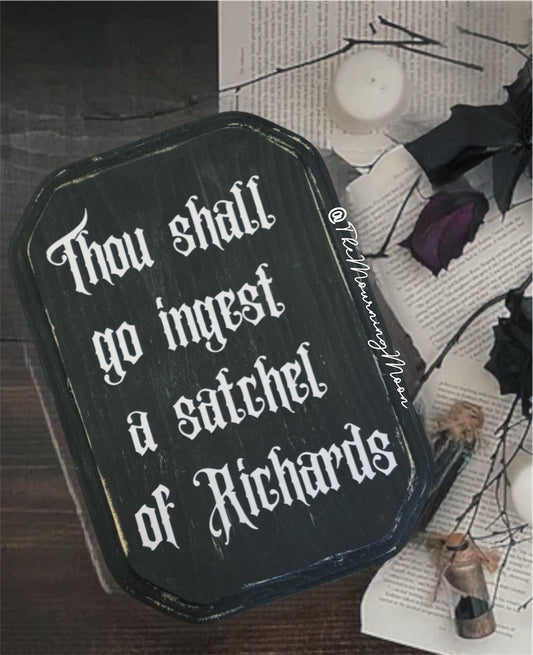 Ingest a satchel of Richards wooden plaque