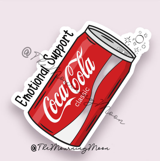 Emotional support coke sticker