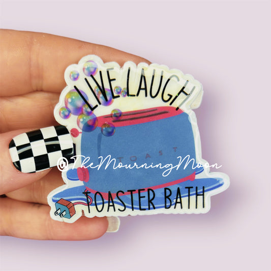 Live laugh toaster bath shaped phone grip