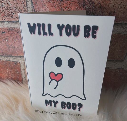 Will you be my boo greeting card