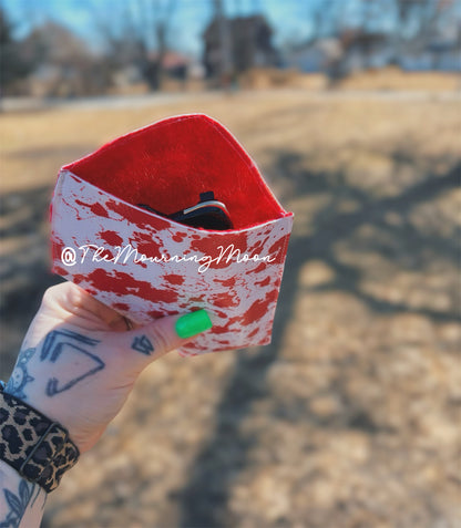 Blood splatter coffin shaped sunglasses case