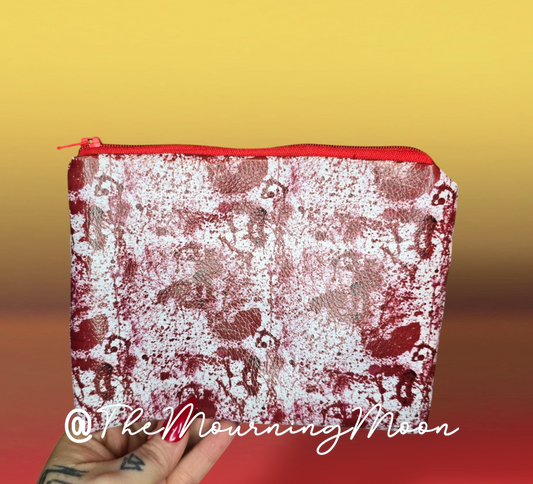 Blood splatter zipper pouch