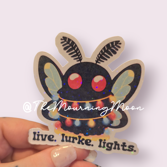 Christmas mothman sticker