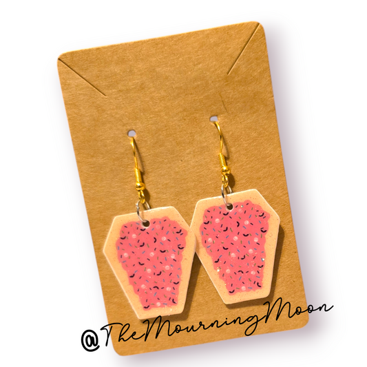 Coffin poptart earrings