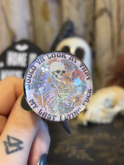 There it goes, my last flying fuck skeleton glass dome phone grip