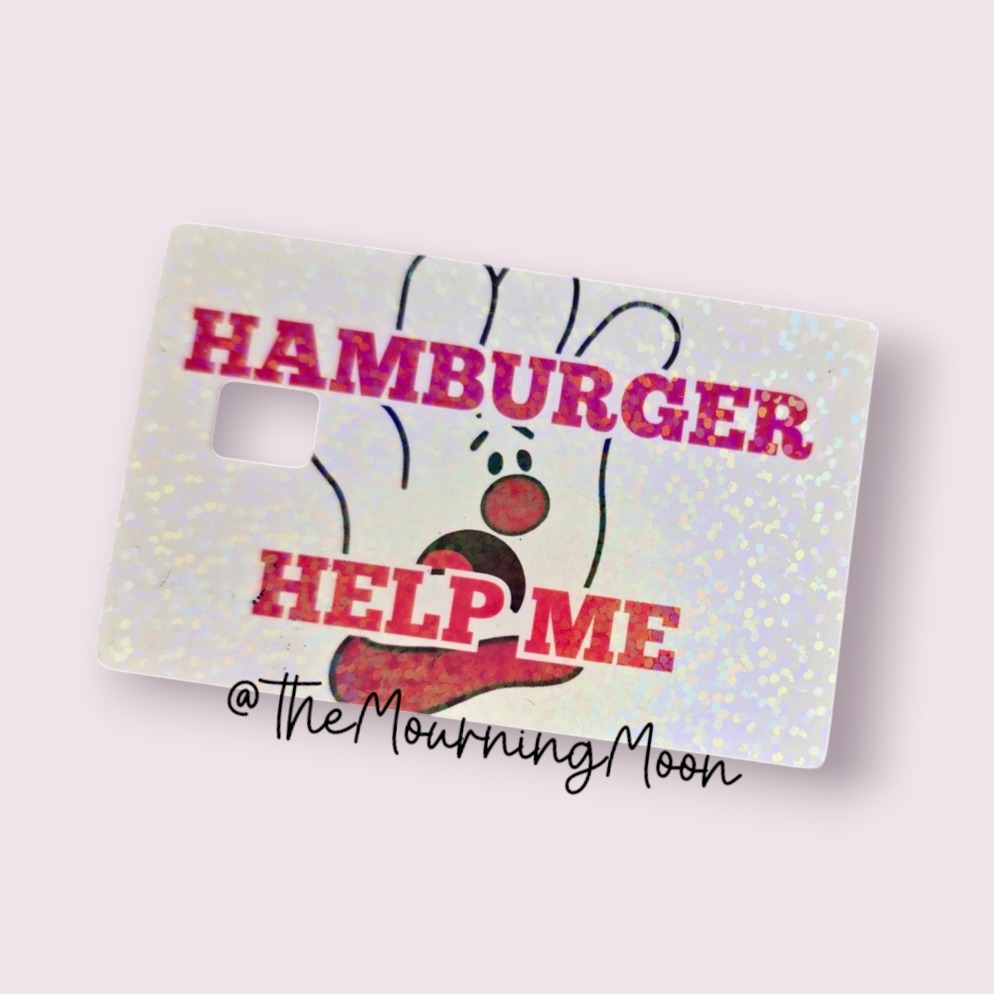 Hamburger help me credit card skin