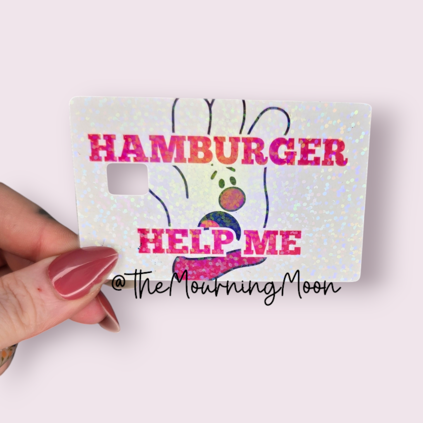 Hamburger help me credit card skin