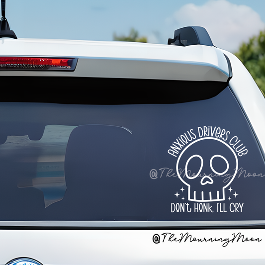 Anxious driver decal